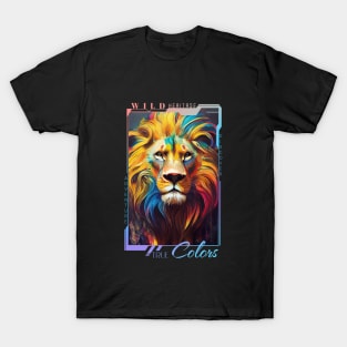 Lion  Animal Discovery Adventure Nature Planet Earth Paint T-Shirt